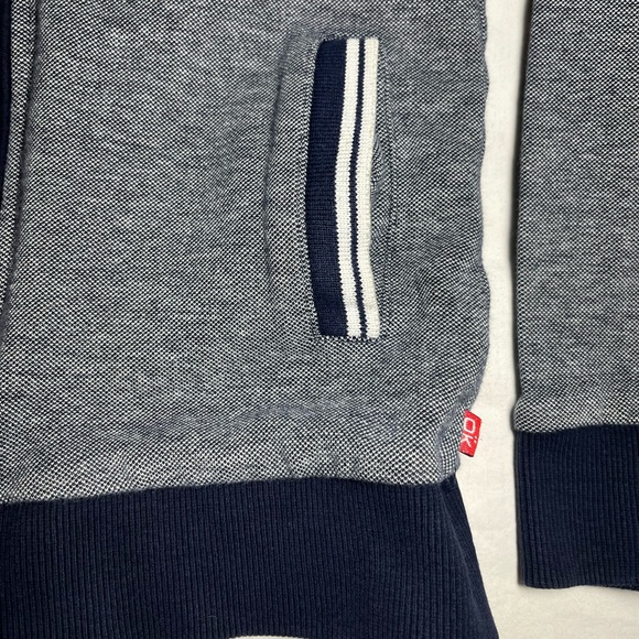 Okaidi Grey Boys Zip-up Sweater Jacket - Size 8 Basketball Emblem Half Collar - Picture 3 of 10